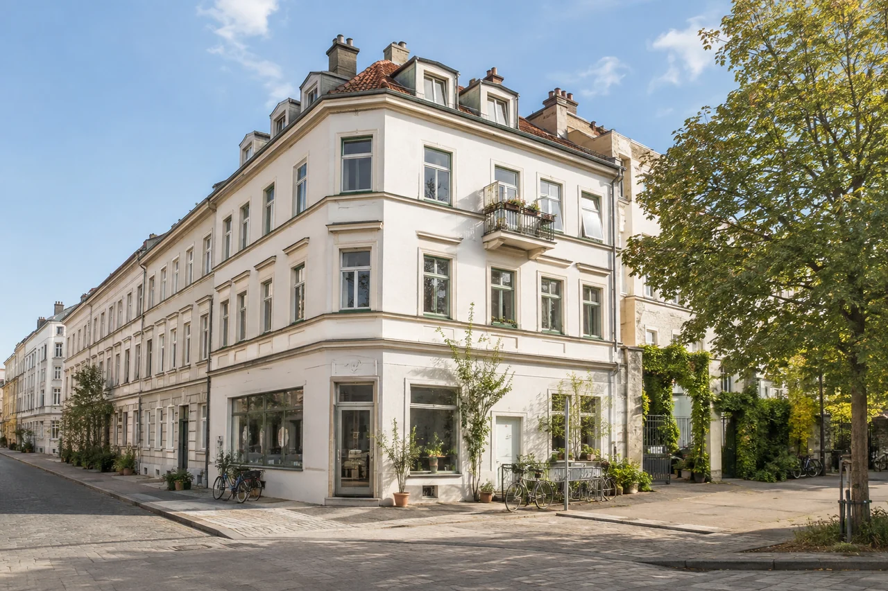 Kleines gepflegtes Wohn- und Geschäftshaus mit begrüntem Hofzugang